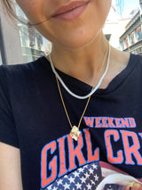 Rocks Snake Silver Necklace