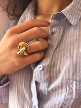 Legacy Knot Big (fett) 18k Rosengold Ring