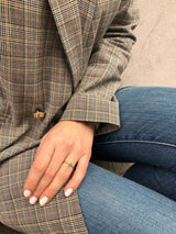 Malene 3.5 Green 14K Gold Ring w. Emerald