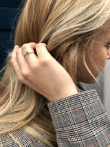 Malene 3.5 Green 14K Gold Ring w. Emerald