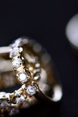 Band 18K Hvidguld Ring m. Diamanter