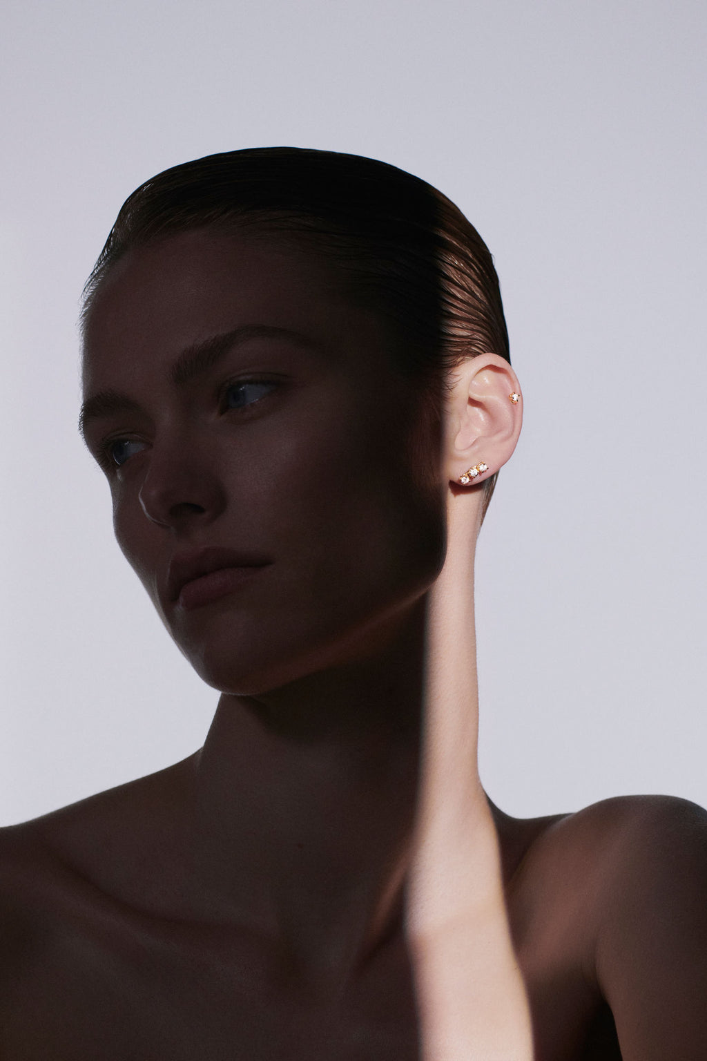 Solitaire Ohrstecker aus 18K Weißgold I Diamanten