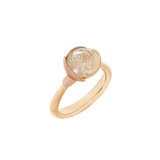 Lotus 1 18K Gold Ring w. Quartz