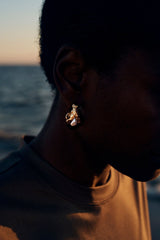 The Organic Forgyldte Hoops m. Perler - Par