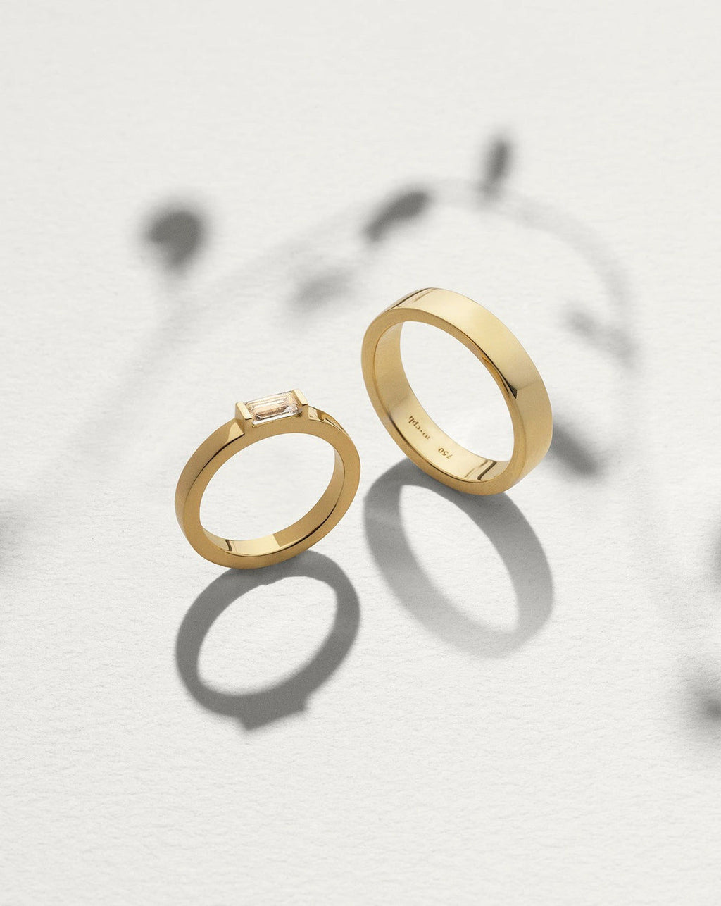 Meant to Be Her True Love Band 18K Gold Ring w. Diamond & Topaz