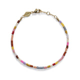 Berry Eldorado Forgyldt Armbånd m. Røde & Lyserød/Rosa Glasperler