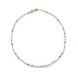 Tutti Forgyldt Halskæde m. Glasperler & Perler