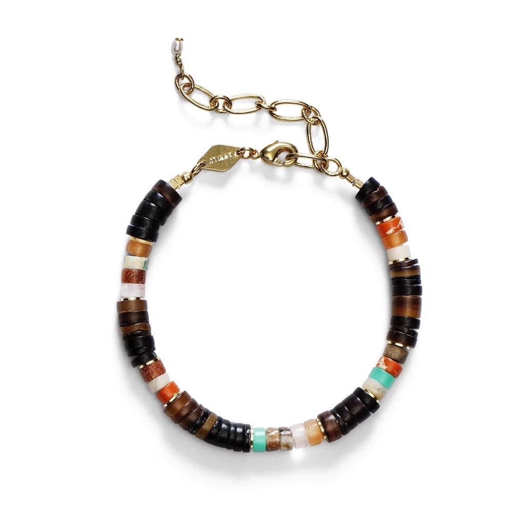 Tulum Armband I Vergoldet I Jade & Schmuckperlen