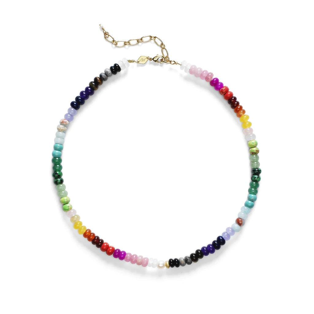 Iris Gold Plated Necklace w. Beads