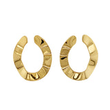Flat Open Gold Plated Hoops