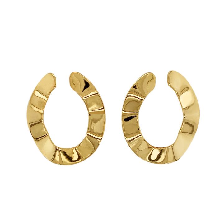 Flat Open Forgyldte Hoops