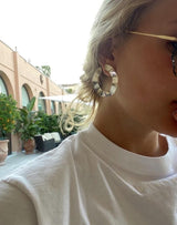 Flat Open Silver Hoops