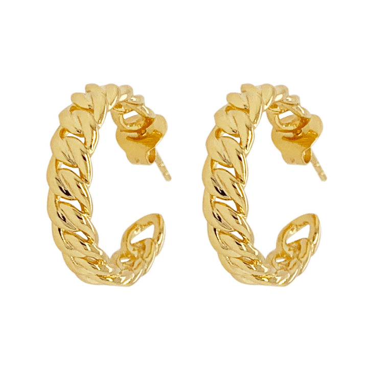 Curb Medium Forgyldte Hoops
