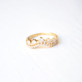 Josephine 14K Gold Ring w. Diamonds