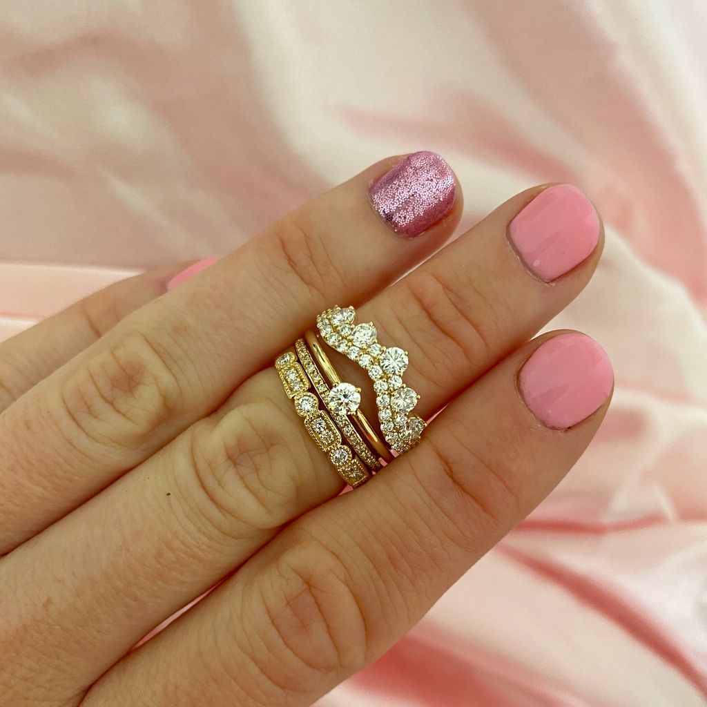 Josephine 14K Gold Ring w. Diamonds