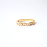 Trine Ji 14K Gold Ring w. Diamonds