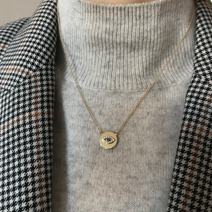 Miss Nee Gold Diamond Sapphire Necklace