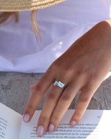 Nord Blue 18K Whitegold Ring w. Aquamarine & Diamond