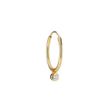 Golden Hour 18K Gold Plated Hoop w. White Zirconia