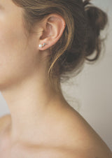 Bubble Silver Stud w. Pearl