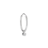 Golden Hour Silver Hoop w. White Zirconia