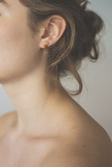 Sakura Gold Plated Studs w. Coral