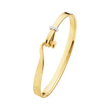 Torun 18K Gold Bangle w. Diamonds 0.08 ct