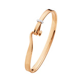 Torun 18K Rose Gold Bangle w. Diamonds 0.08 ct
