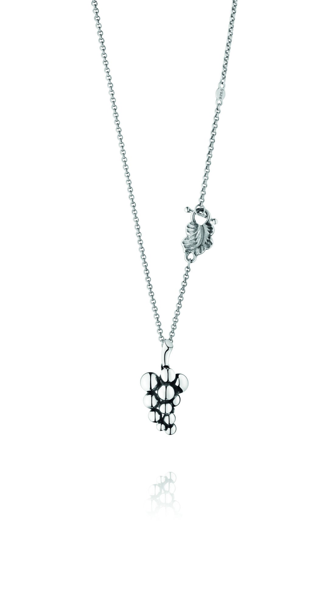 Small Moonlight Grapes Silver Necklace