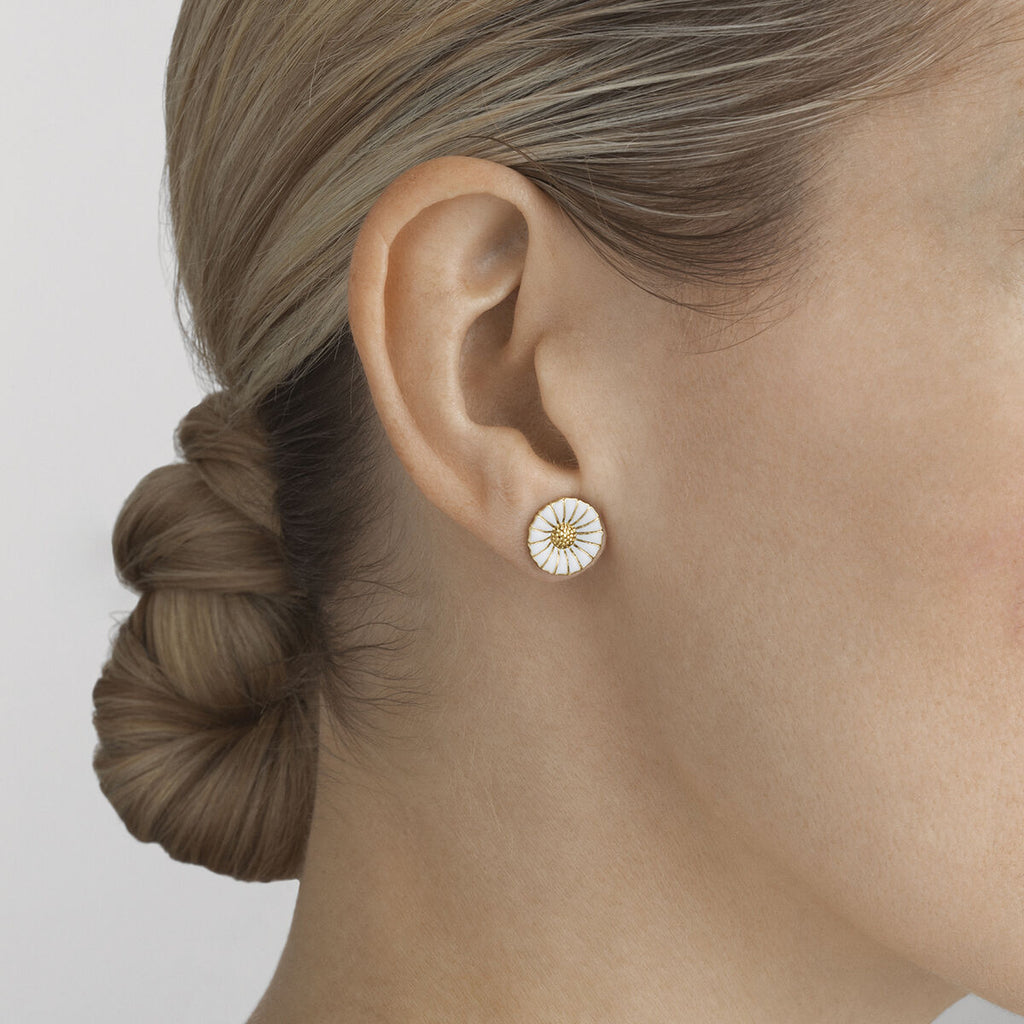 Daisy 11 mm. Gold Plated Earrings