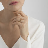 Magic 18K Gold Ring w. 2 Diamonds