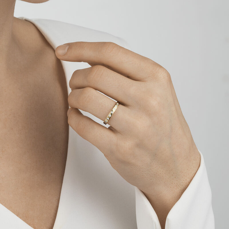 Magic Goldring aus 18K I 9 Diamanten