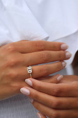 Meant to Be Her Polished 18K Gold Ring w. Diamonds & Topaz