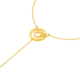 Moderne Wörter Iris Choker 18K Gold plattierte Halskette w. Kristall