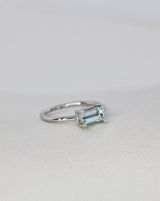 Nord Blue 18K Whitegold Ring w. Aquamarine & Diamond