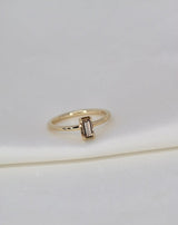 Nord Purity S Turned 18K Gold Ring w. Quartz & Diamond