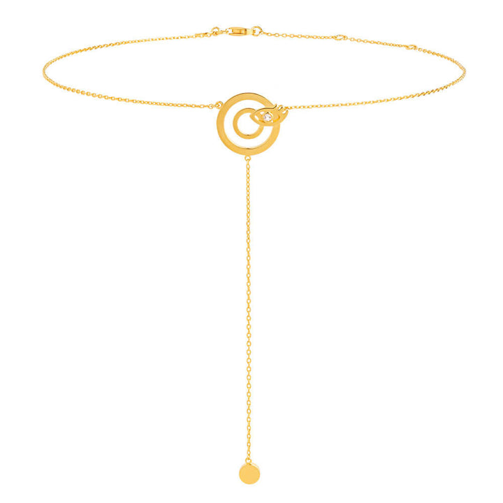 Modern Words Iris Choker 18K Forgyldt Halskæde m. Krystal