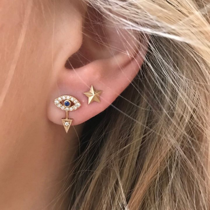 Miss Eye Ohrstecker aus Gold I Diamant und Saphir