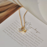 Rock my Heart 18K Whitegold Pendant w. Diamonds