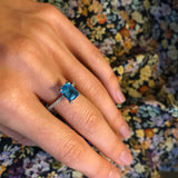 St. Tropez Ring White, Blue, Whitegold