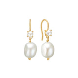 18K Gold Plated Earrings w. Pearls