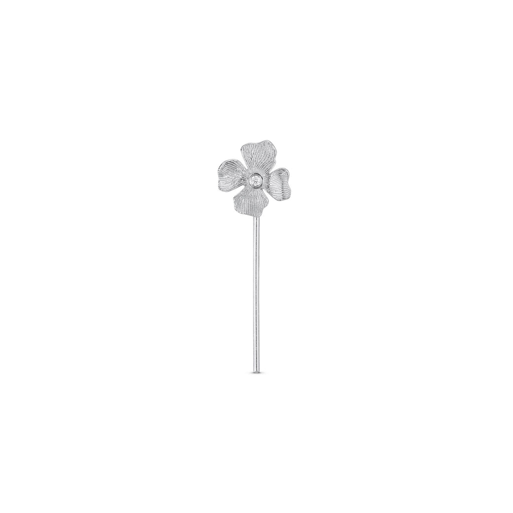 Furaha Silver Earring w. White Zirconia