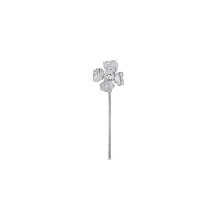 Furaha Silver Earring w. White Zirconia