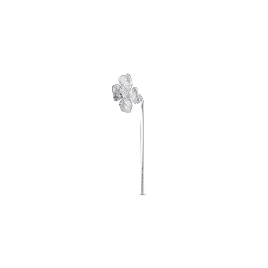 Furaha Silver Earring w. White Zirconia