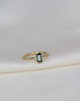 Nord Green S Turned 18K Gold Ring w. Tourmaline & Diamond