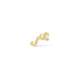 The Magician Gold Plated Earring w. White Zirconia