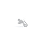 The Magician Silver Earring w. White Zirconia
