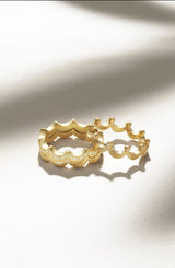 Royal 18K Hvidguld Ring m. 10 Diamanter