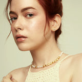 Collar Wilma 18K Gold Plated Necklace w. Pearls