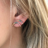 Miss Erainbow One Earstud Gold Multicoloured Sapphire